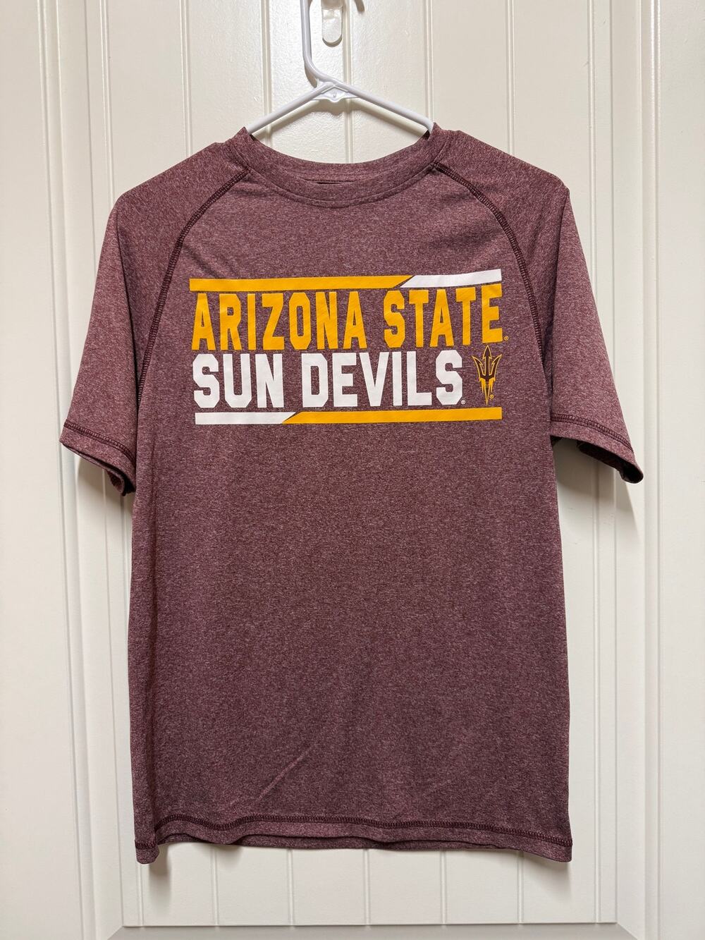 Arizona State Sun Devils ASU Maroon and gold Athletic shirt Size Small